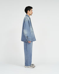 FreshService  CORPORATE DENIM ENGINEER JACKET LIGHT WASH