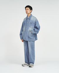 FreshService  CORPORATE DENIM ENGINEER JACKET LIGHT WASH