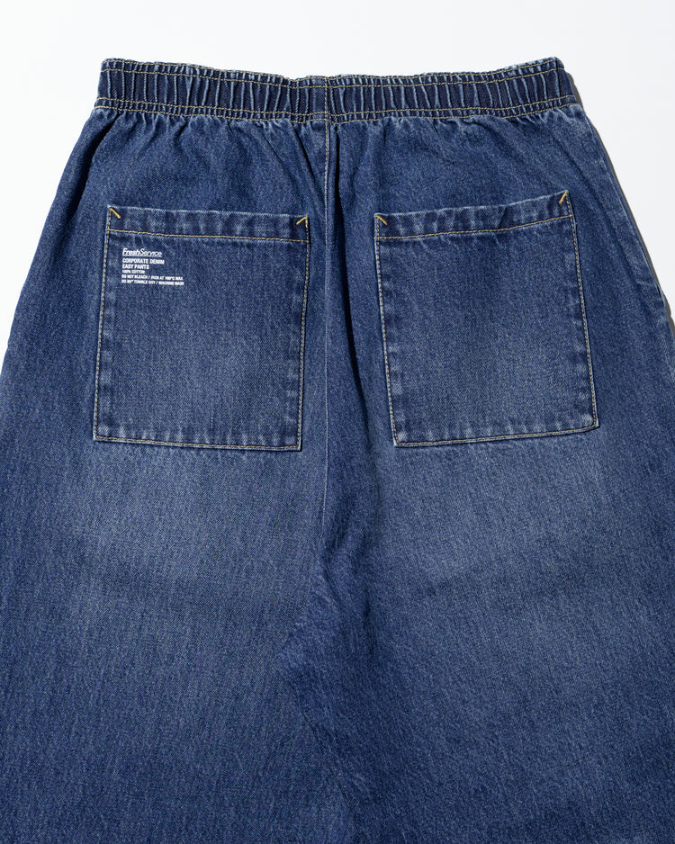 FreshService CORPORATE DENIM EASY PANTS DARK WASH