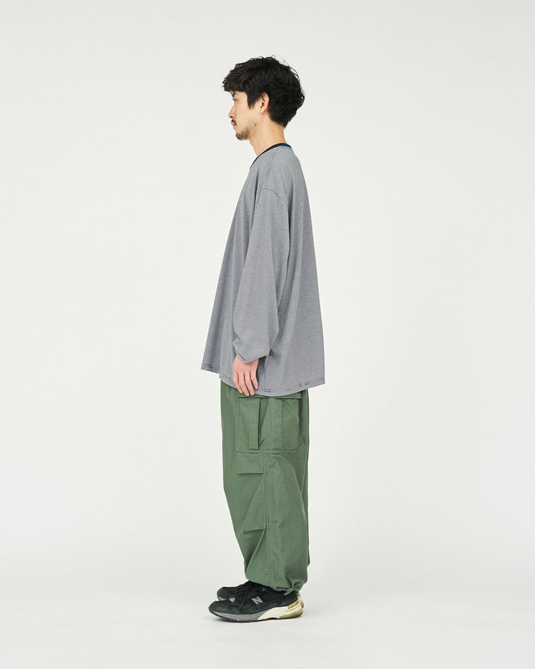 FreshService /  MICRO BORDER L/S TEE  WHITE*BLACK