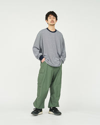 FreshService / MICRO BORDER L/S TEE WHITE*NAVY