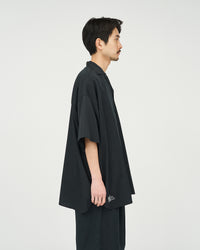FreshService  COOLFIBER OPEN COLLAR S/S SHIRT BLACK