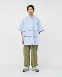 FreshService / DRY OXFORD FLAP POCKET S/S SHIRT BLUE