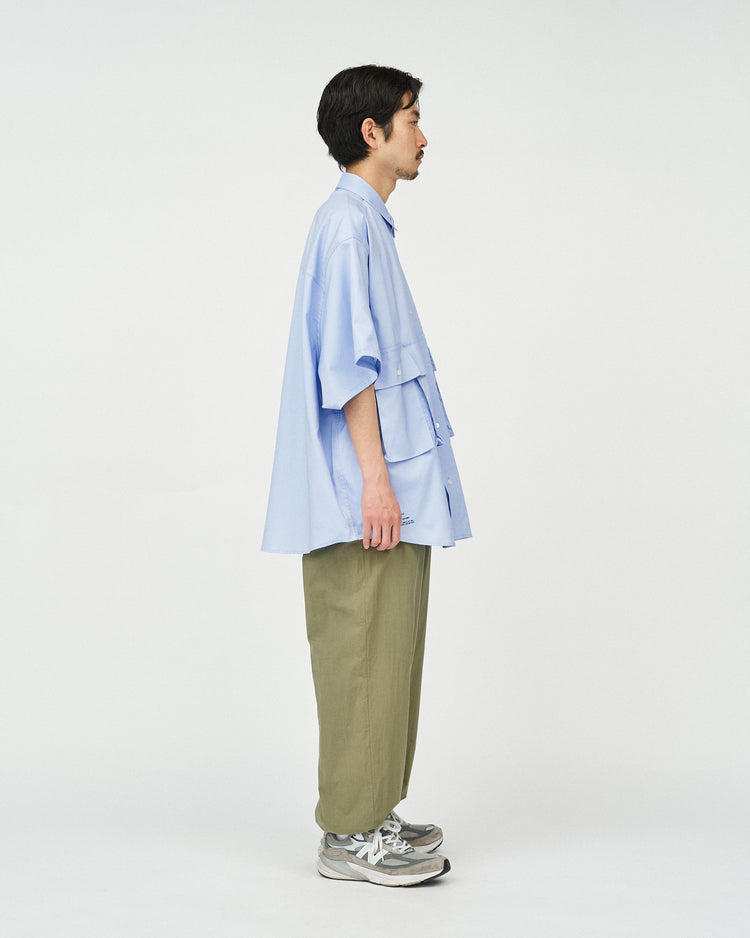 FreshService / DRY OXFORD FLAP POCKET S/S SHIRT BLUE