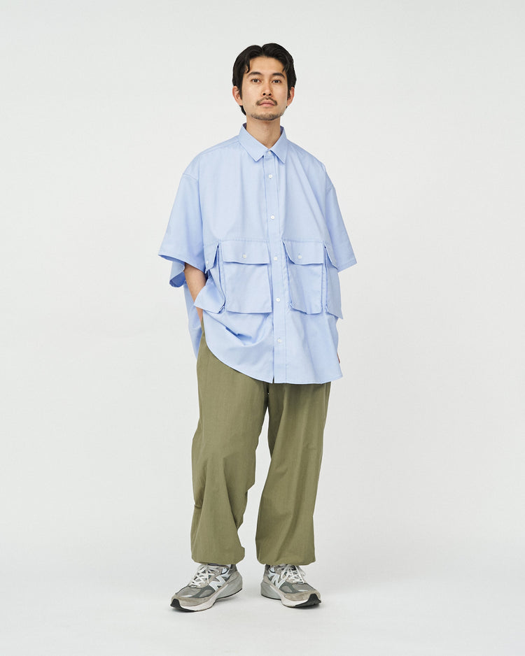 FreshService / DRY OXFORD FLAP POCKET S/S SHIRT BLUE