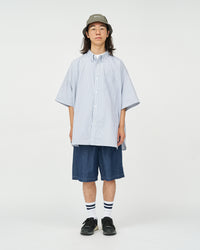 FreshService  DRY OXFORD CORPORATE S/S B.D SHIRT  BLUE STRIPE