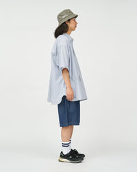 FreshService  DRY OXFORD CORPORATE S/S B.D SHIRT  BLUE STRIPE