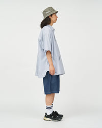 FreshService  DRY OXFORD CORPORATE S/S B.D SHIRT  BLUE STRIPE