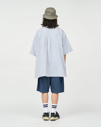 FreshService  DRY OXFORD CORPORATE S/S B.D SHIRT  BLUE STRIPE