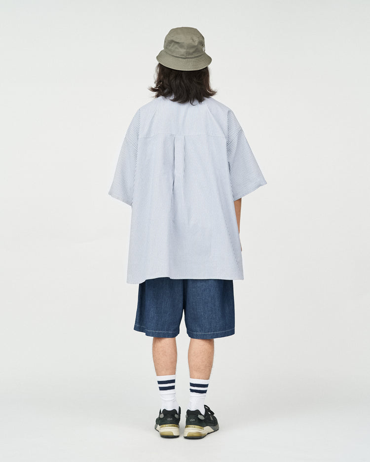 FreshService  DRY OXFORD CORPORATE S/S B.D SHIRT  BLUE STRIPE