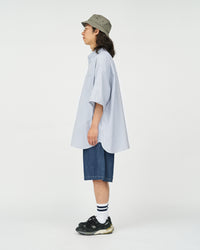 FreshService  DRY OXFORD CORPORATE S/S B.D SHIRT  BLUE STRIPE