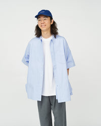FreshService  DRY OXFORD CORPORATE S/S B.D SHIRT  BLUE