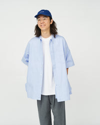 FreshService  DRY OXFORD CORPORATE S/S B.D SHIRT  BLUE