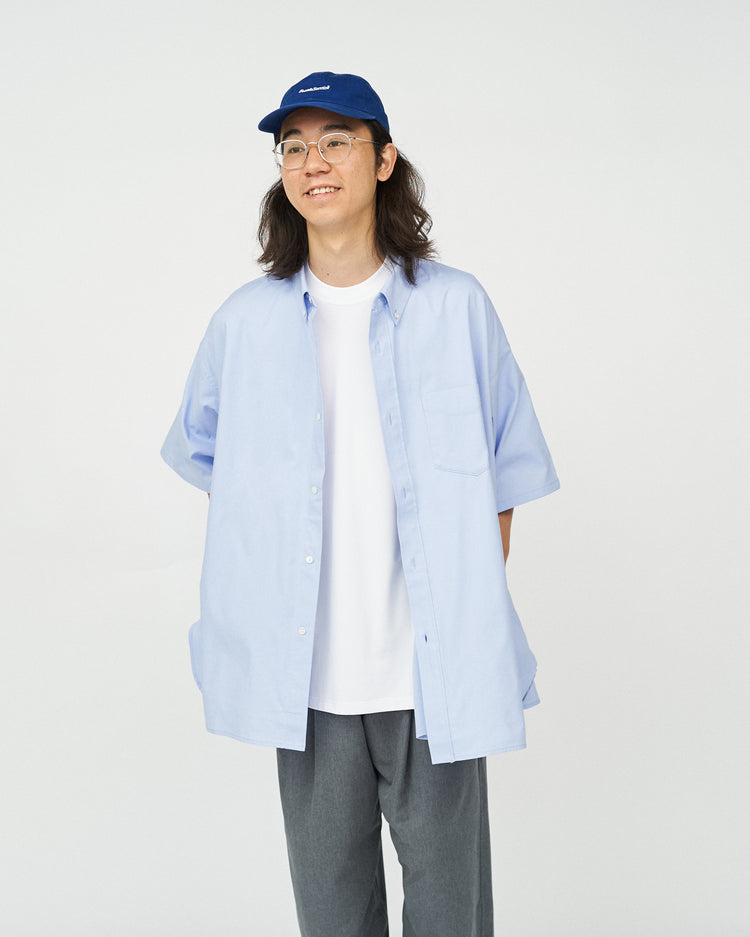 FreshService  DRY OXFORD CORPORATE S/S B.D SHIRT  BLUE