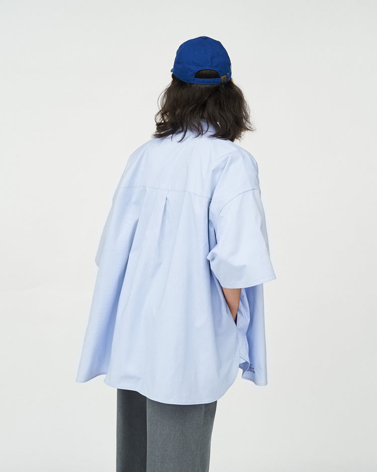 FreshService  DRY OXFORD CORPORATE S/S B.D SHIRT  BLUE