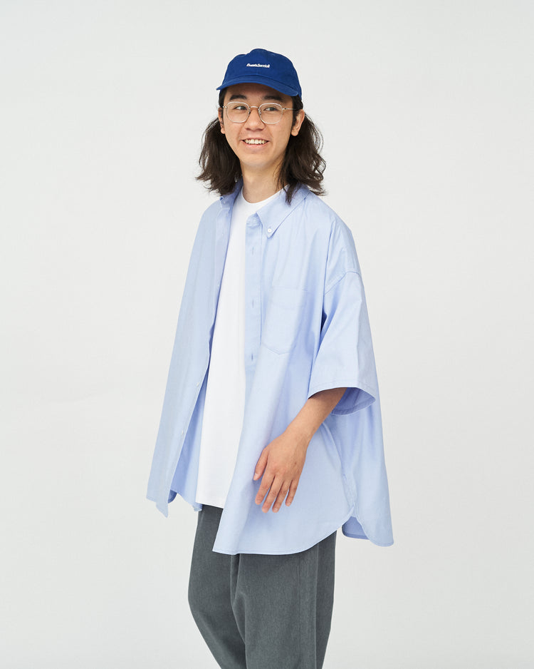 FreshService  DRY OXFORD CORPORATE S/S B.D SHIRT  BLUE