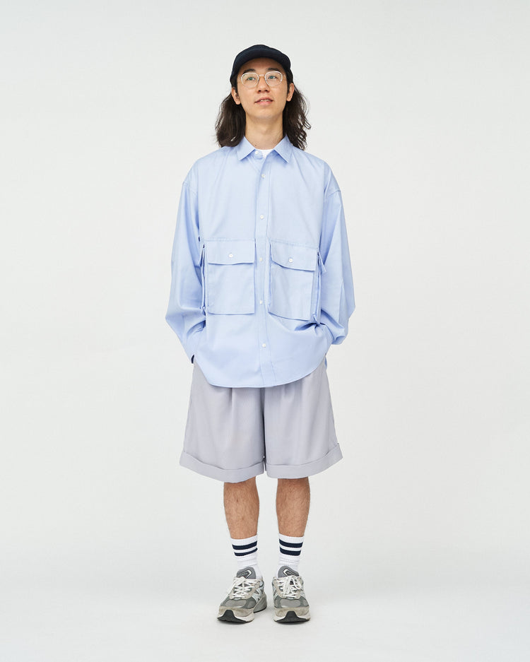 FreshService / DRY OXFORD FLAP POCKET L/S SHIRT BLUE