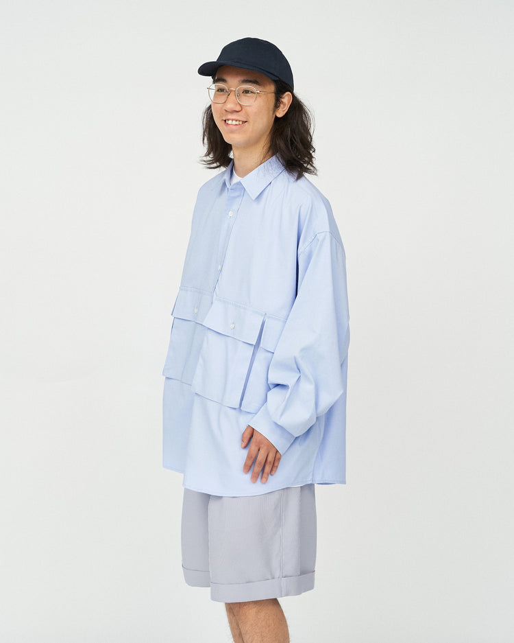 FreshService / DRY OXFORD FLAP POCKET L/S SHIRT BLUE