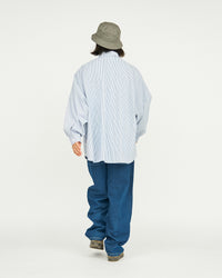 FreshService / DRY OXFORD FLAP POCKET L/S SHIRT BLUE STRIPE