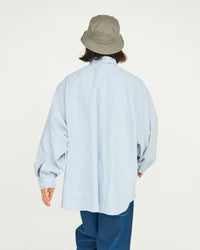 FreshService / DRY OXFORD FLAP POCKET L/S SHIRT BLUE STRIPE
