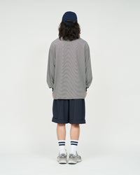 FreshService  MICRO BORDER L/S TEE  WHITE*BLACK
