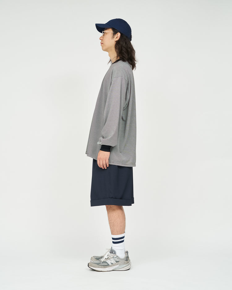 FreshService /  MICRO BORDER L/S TEE  WHITE*BLACK