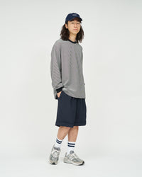 FreshService /  MICRO BORDER L/S TEE  WHITE*BLACK