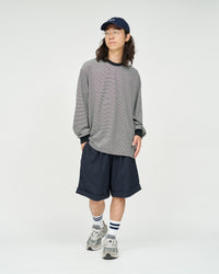 FreshService /  MICRO BORDER L/S TEE  WHITE*BLACK