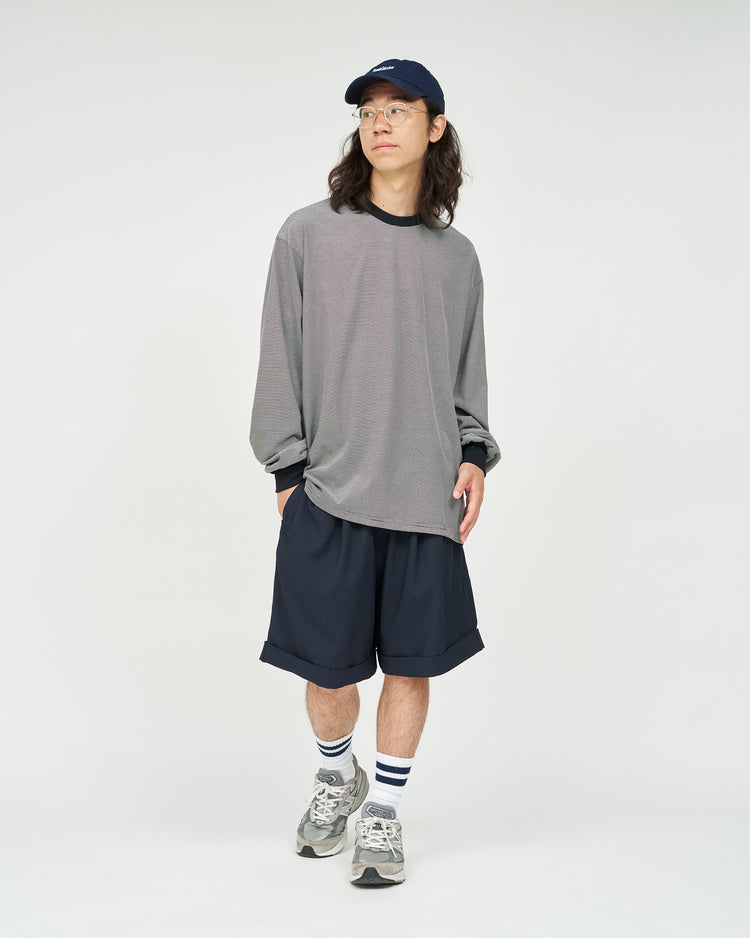 FreshService /  MICRO BORDER L/S TEE  WHITE*BLACK