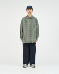FreshService  MADRAS DRY TECH REGULAR COLLAR SHIRT   KHAKI