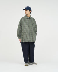 FreshService  MADRAS DRY TECH REGULAR COLLAR SHIRT   KHAKI
