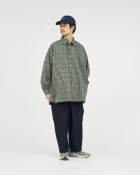 FreshService  MADRAS DRY TECH REGULAR COLLAR SHIRT   KHAKI