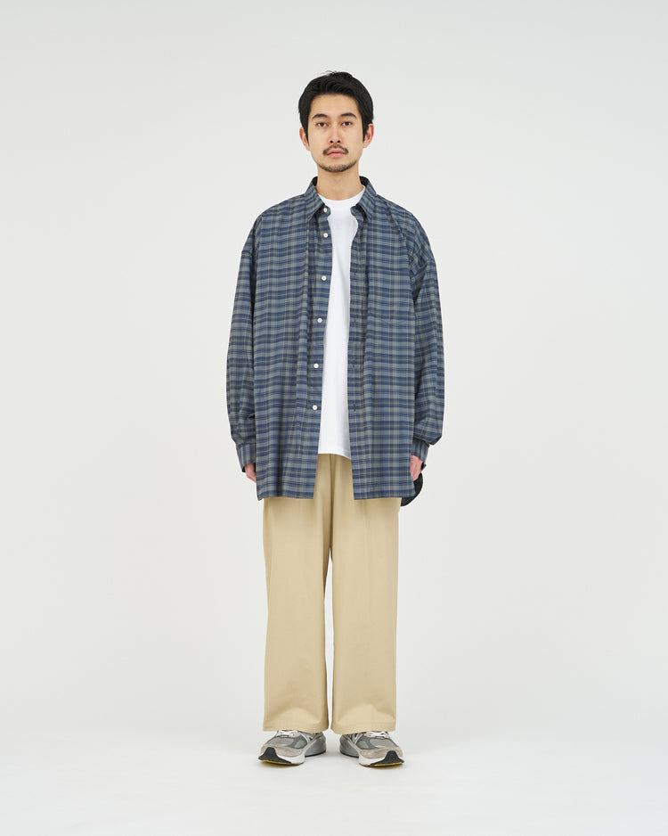 FreshService  MADRAS DRY TECH REGULAR COLLAR SHIRT   GRAY