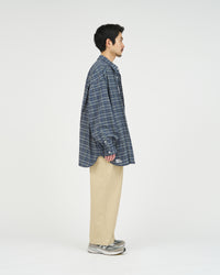 FreshService  MADRAS DRY TECH REGULAR COLLAR SHIRT   GRAY