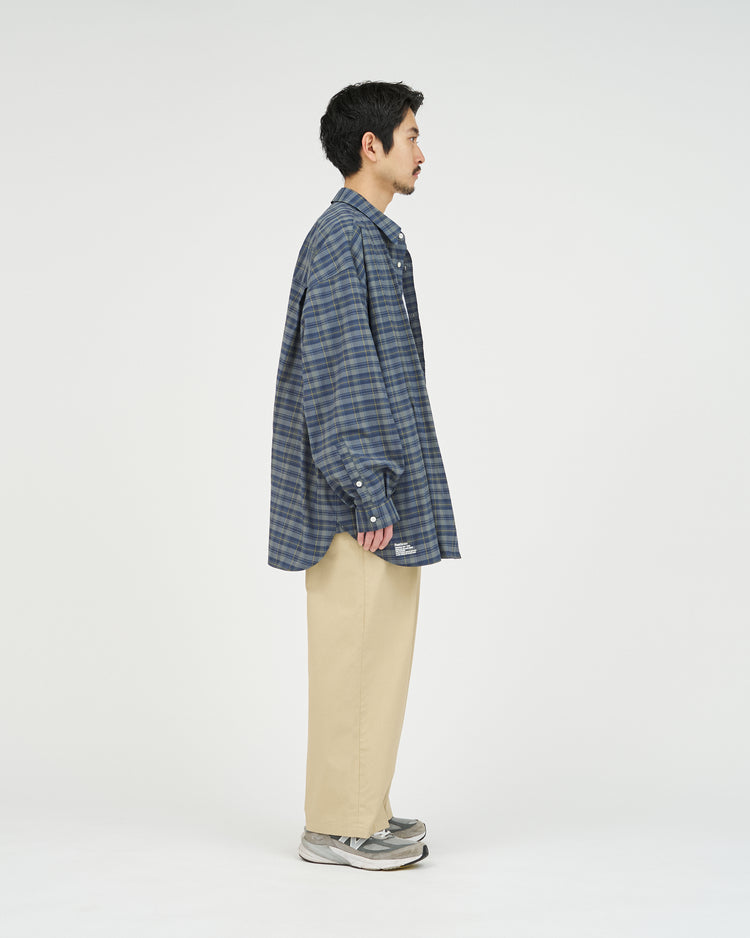 FreshService  MADRAS DRY TECH REGULAR COLLAR SHIRT   GRAY