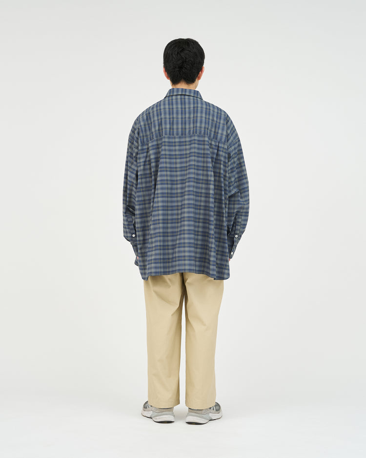 FreshService  MADRAS DRY TECH REGULAR COLLAR SHIRT   GRAY