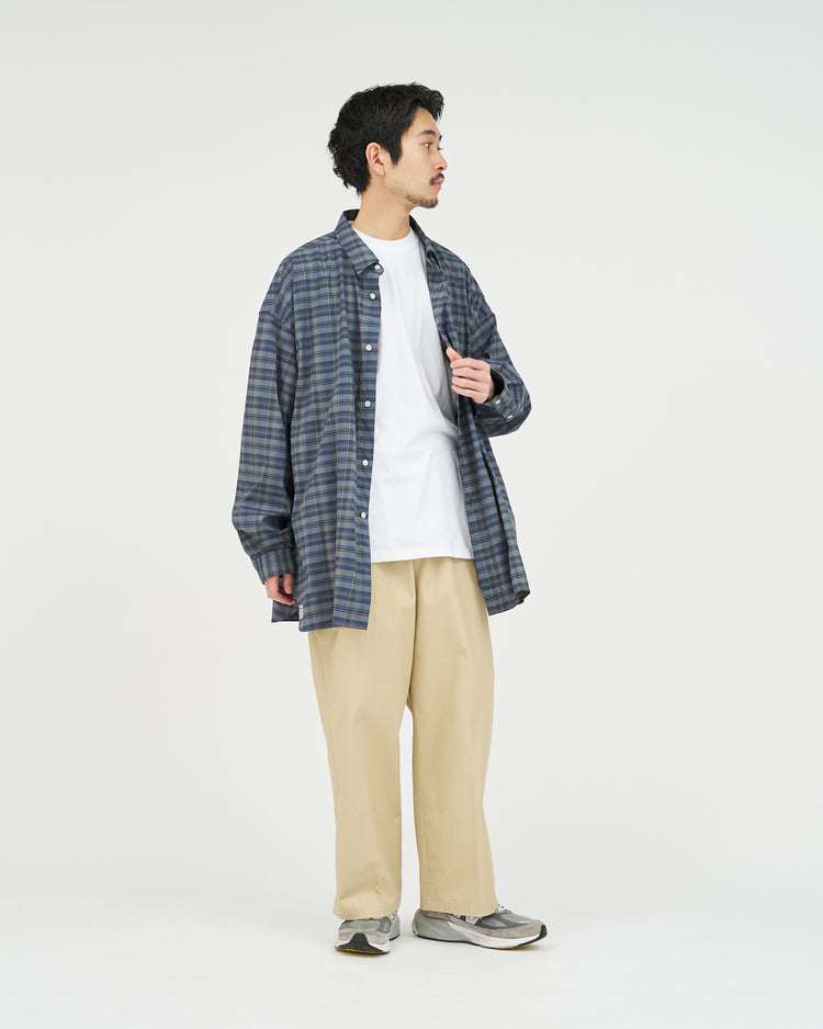 FreshService  MADRAS DRY TECH REGULAR COLLAR SHIRT   GRAY