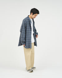 FreshService  MADRAS DRY TECH REGULAR COLLAR SHIRT   GRAY