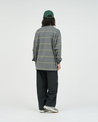 FreshService  PIN BORDER L/S TEE GRAY*YELLOW