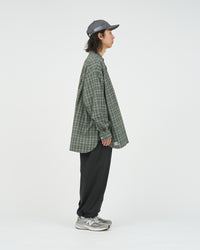 FreshService  MADRAS DRY TECH BAND COLLAR SHIRT  KHAKI