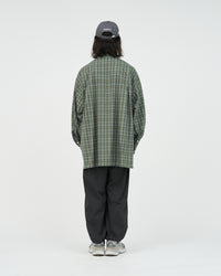 FreshService  MADRAS DRY TECH BAND COLLAR SHIRT  KHAKI