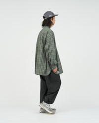 FreshService  MADRAS DRY TECH BAND COLLAR SHIRT  KHAKI