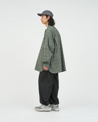 FreshService  MADRAS DRY TECH BAND COLLAR SHIRT  KHAKI