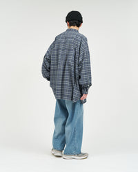 FreshService  MADRAS DRY TECH BAND COLLAR SHIRT  GRAY