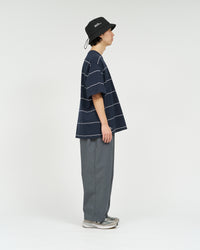 FreshService  PIN BORDER S/S TEE GRAY*YELLOW