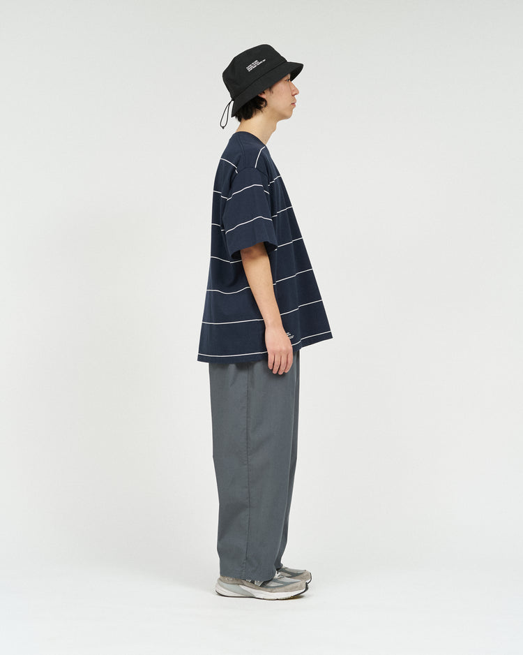 FreshService  PIN BORDER S/S TEE GRAY*YELLOW