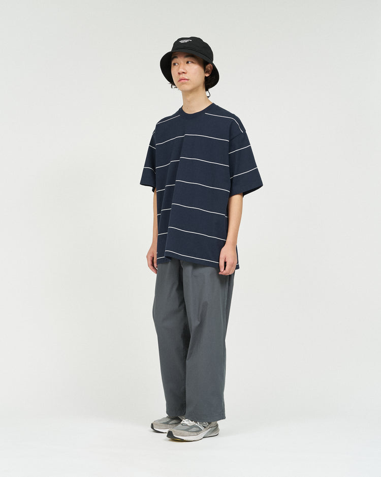 FreshService  PIN BORDER S/S TEE GRAY*YELLOW