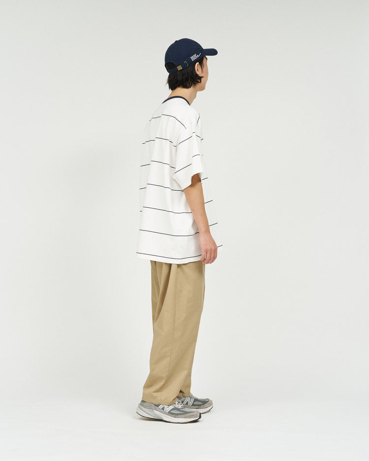 FreshService  PIN BORDER S/S TEE GRAY*YELLOW