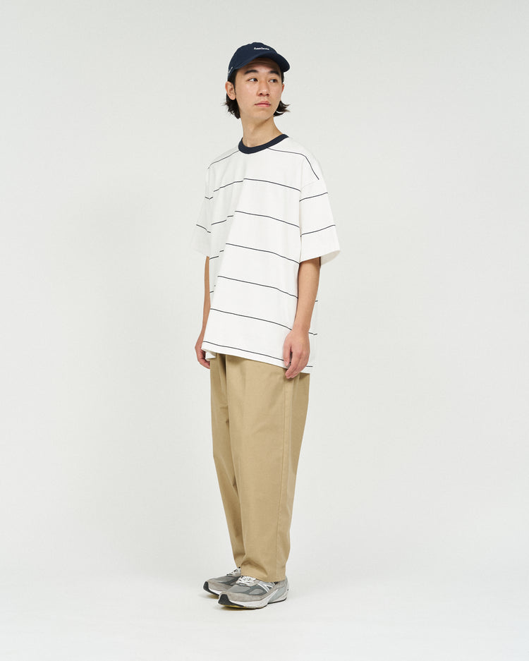 FreshService  PIN BORDER S/S TEE GRAY*YELLOW