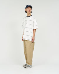 FreshService  PIN BORDER S/S TEE GRAY*YELLOW